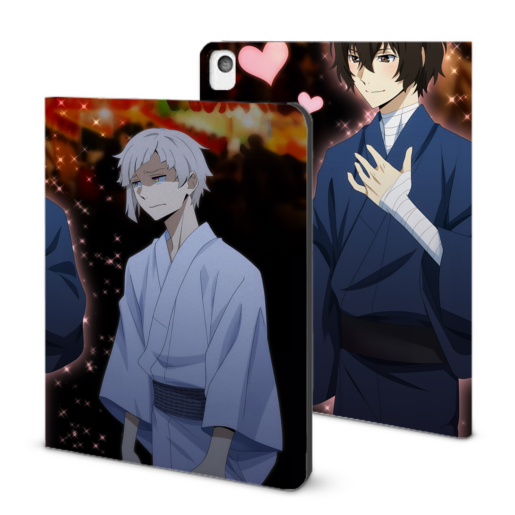 （画像用） 文豪ストレイドッグス Bungo Stray Dogs IPadケース ペンホルダー付き ブックスタイルデザイン